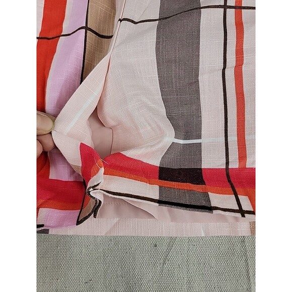 Anne Taylor Skirt 6 Petite Pencil Knee Pink Zip Preppy Office Linen Blend Modern - Picture 15 of 16